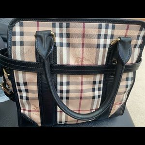 Authentic Burberry haymarket tote